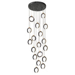 Led Ring Clusters Rotating Staircase Chandelier
