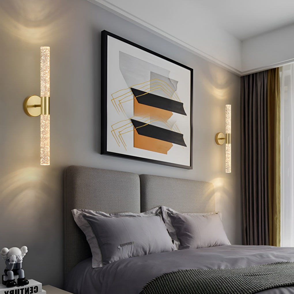 Cylinder LED Wall Sconce in Iron and Acrylic for Modern Interiors