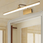 Brass Linear Bathroom Vanity Light Curved Rod Design