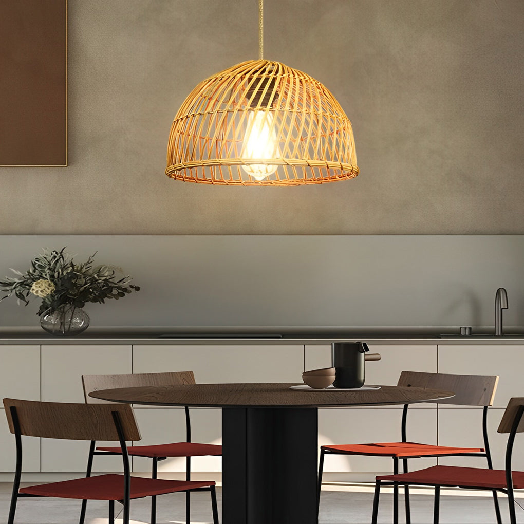 Handmade Bamboo Pendant Light Ha084061