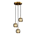 Long Spiral Cubes Crystal Pendant Light Dimmable Chandelier For Staircase