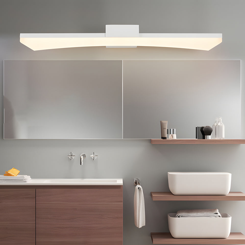 Modern Curved Linear Led Vanity Light For Bathroom