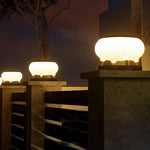 Round Drum Solar Fence Post Light Ha091125