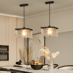 1 2 Light Glass 3 Step Dimming Chandelier Dining Room Light Fixtures