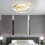 Ring Acrylic Butterflies Three Step Dimming Led Mute Modern Ceiling Fans