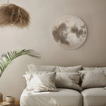 Round Moon 3D Sandstone Painting Usb Voice Control Decorative Painting