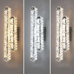 Double Strip Three Step Dimming Light Led Crystal Modern Wall Lamp Wall Sconce Lighting