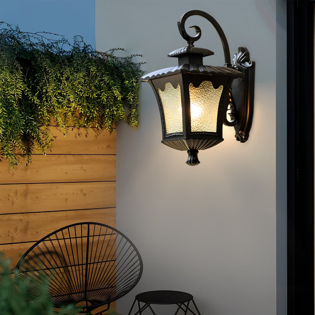 Retro Glass Lantern Wall Lamp Li002250
