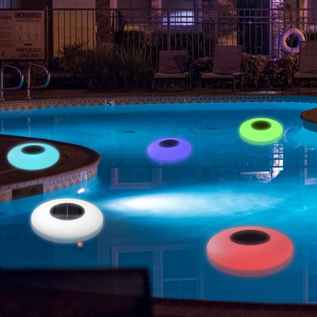 Round Colorful Rgb Led Waterproof Solar Modern Outdoor Lights