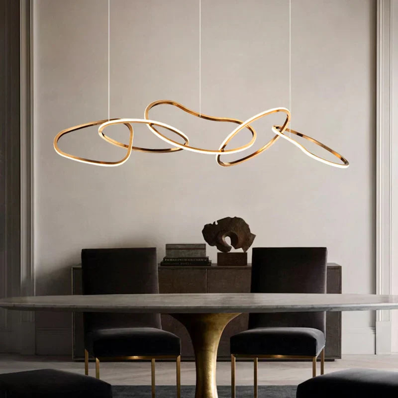 Irregular Chainlink Modern Chandeliers Ha091639
