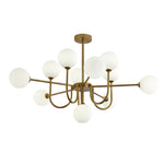 Amber Glass Globe Molecule Chandelier