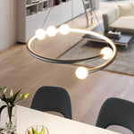 Minimalist Ring Ball 3 Step Dimming Led Nordic Chandelier Hanging Lamp