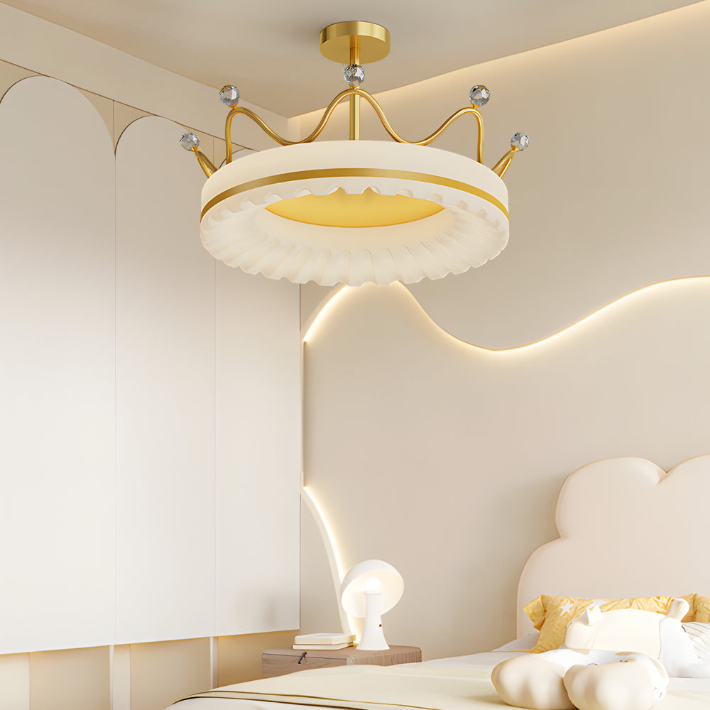 Creative Crowns Three Step Dimming Led Luxury Modern Ceiling Lights Fixture