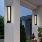 Black Rectangular Transparent Acrylic Led Outdoor Wall Lights