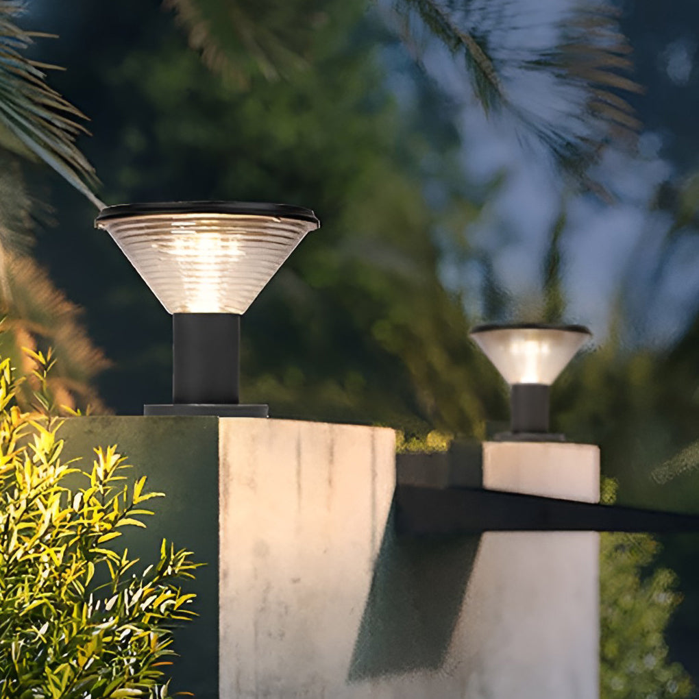Circular Waterproof Solar Fence Post Lights