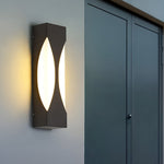 Modern Outdoor Wall Sconce in Black Stainless Steel with LED Illumination