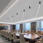 Flexible Long Leather Belts Pendant Light Ha082620