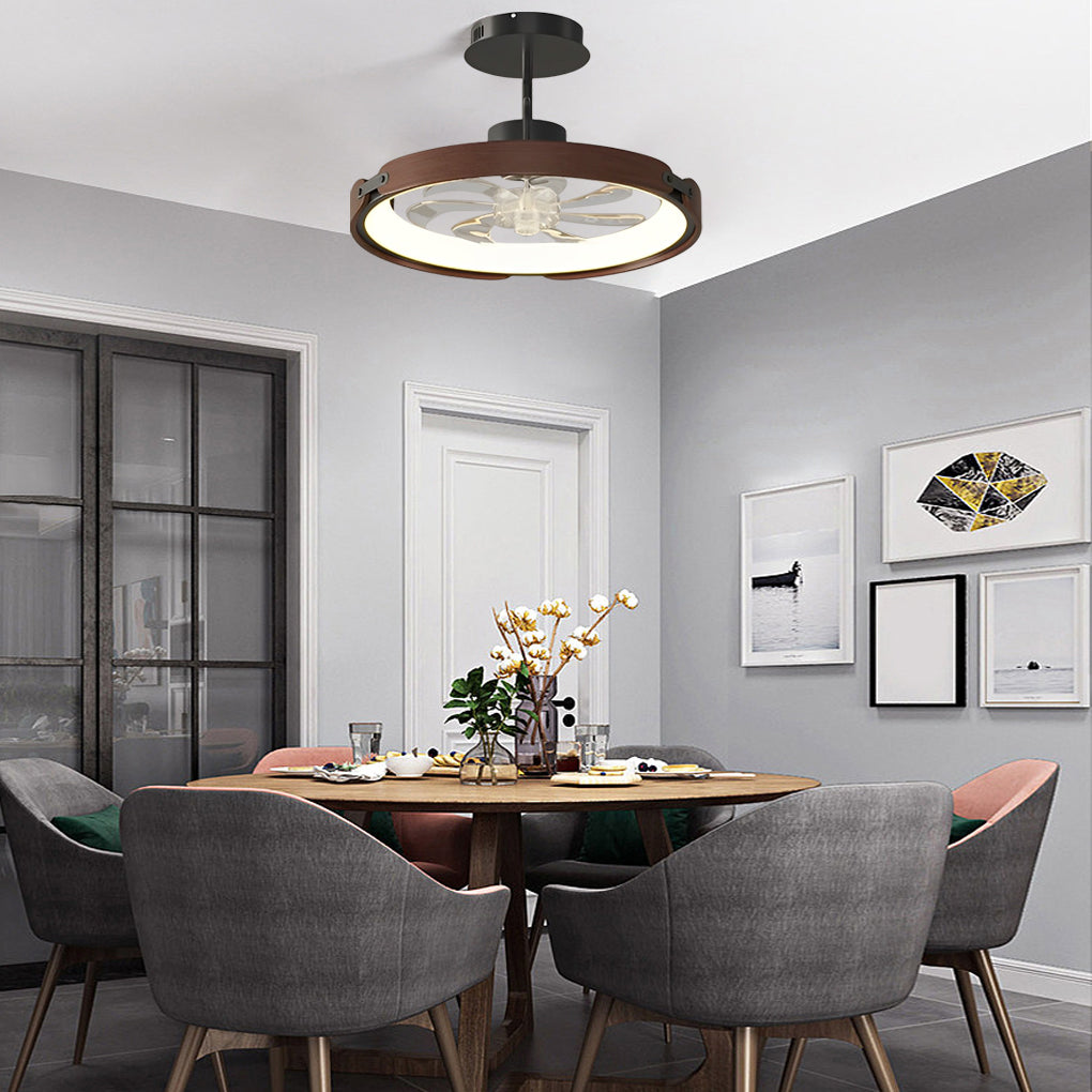 Round Led Bladeless Ceiling Fan Li002497