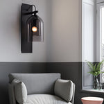 Glass Iron Nordic Plug In Wall Lamp