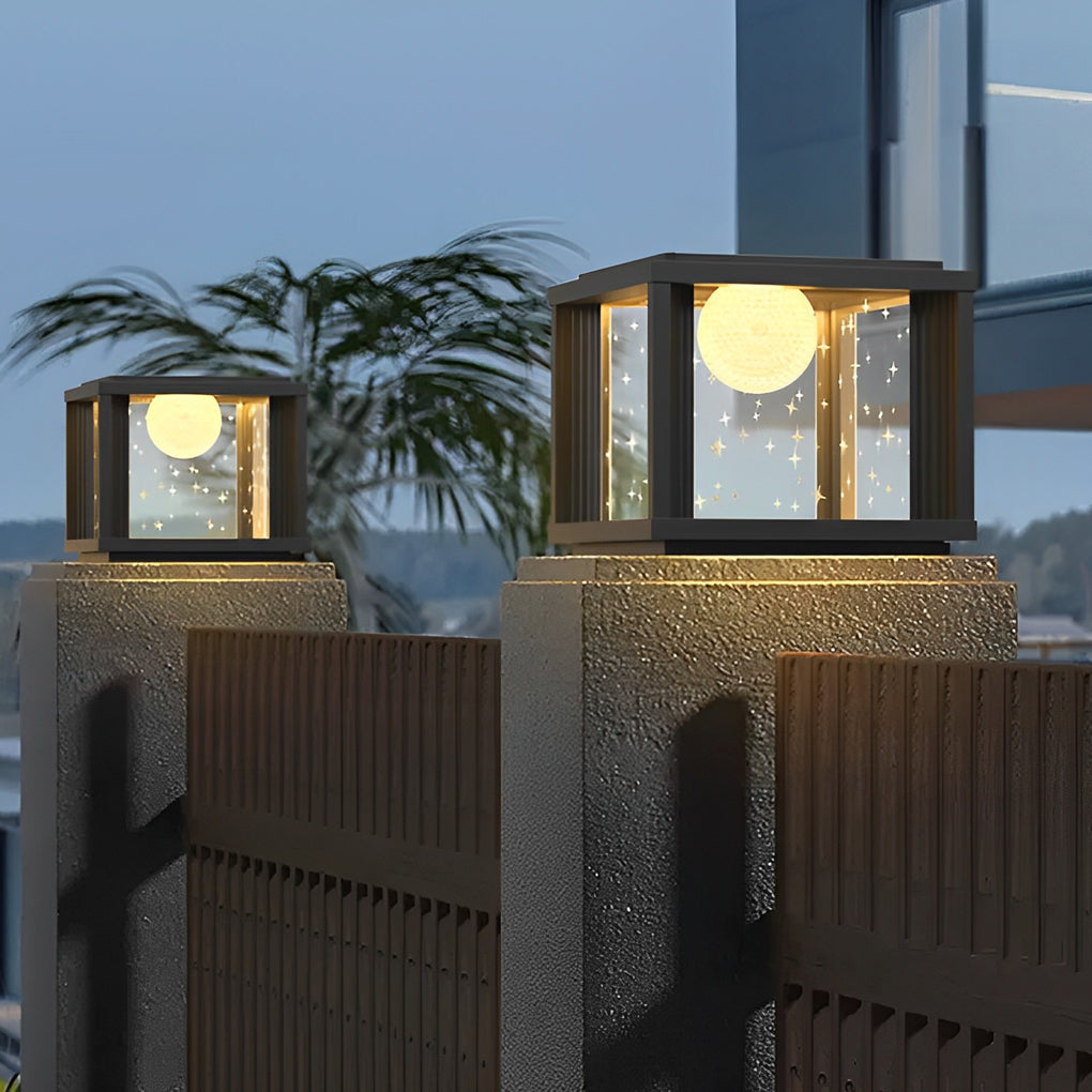 Square Led Waterproof Solar Fence Lamp Ha084274