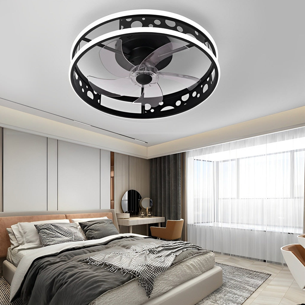 Round Led Bladeless Ceiling Fan Ha082858