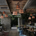1 3 Light Rustic Wood Bucket Shade Pendant Lighting For Cafe Bar