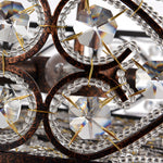 American 13 In Drum Bronze Crystal Flush Mount Ceiling Lights