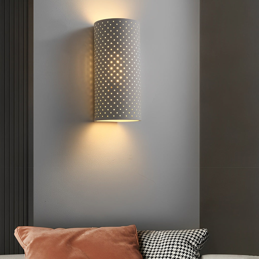 Cylindrical Gypsum Wall Lamp Li002440