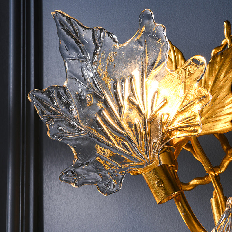 Maple Leaves Glass Wall Lamp Li002587