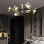 6 8 Lights Flowers Crystal 3 Step Dimming Copper Post Modern Chandelier