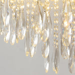 Elegant Glass Crystal Pendant 3 Step Dimming French Style Chandelier