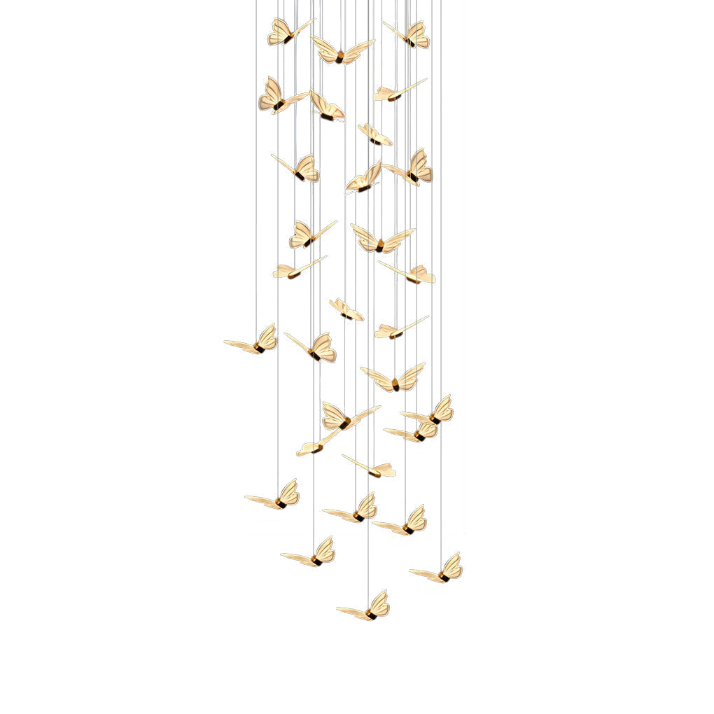 Small Butterflies Long Chandelier Ha093702