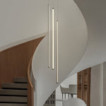 Modern Spiral Multi Strip Chandelier For Staircases