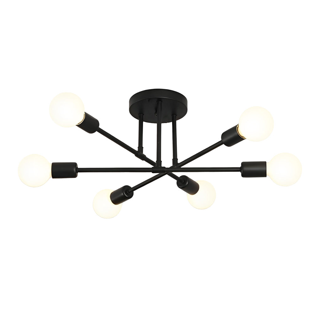 Elegant 6 Light Flush Mount Light E26 E27 22 Dia