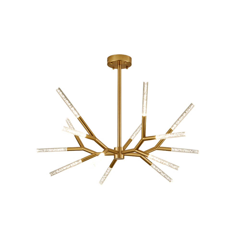 Unique Acrylic Branches Led Minimalist Lines Postmodern Chandelier Lamp