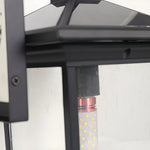 Square Waterproof Aluminum Glass Black Retro Solar Outdoor Wall Lights Li002755