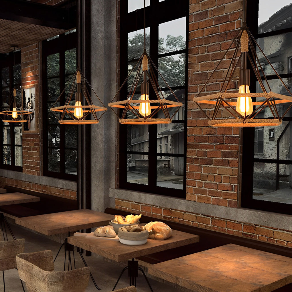 Geometric Creative Rustic Pendant Lights Li002284
