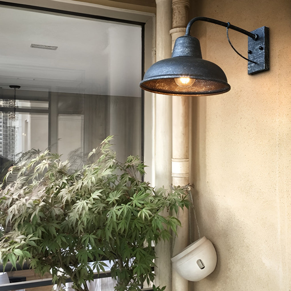 Vintage Trumpet Shaped Led Waterproof Outdoor Wall Lamp