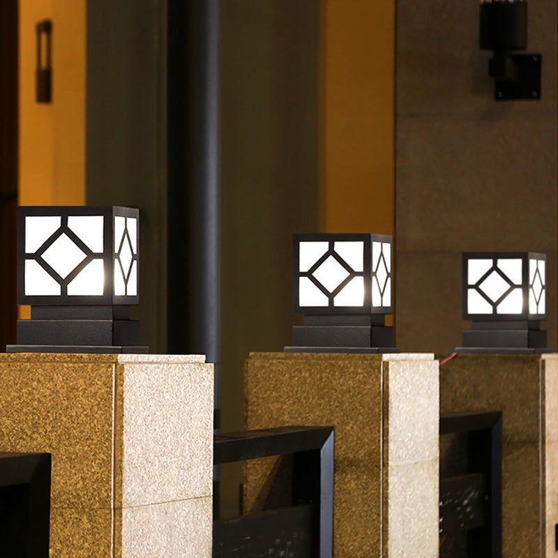 Led Black Outdoor Post Lights Outdoor Lighting For Garden Hwd00055