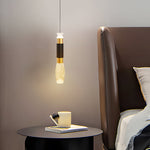 Elongated Cylindrical Aluminum 3 Step Dimming Modern Led Pendant Lights