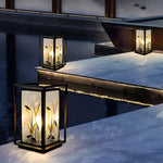 Artistic Solar LED Pathway Lights with Landscape Pattern