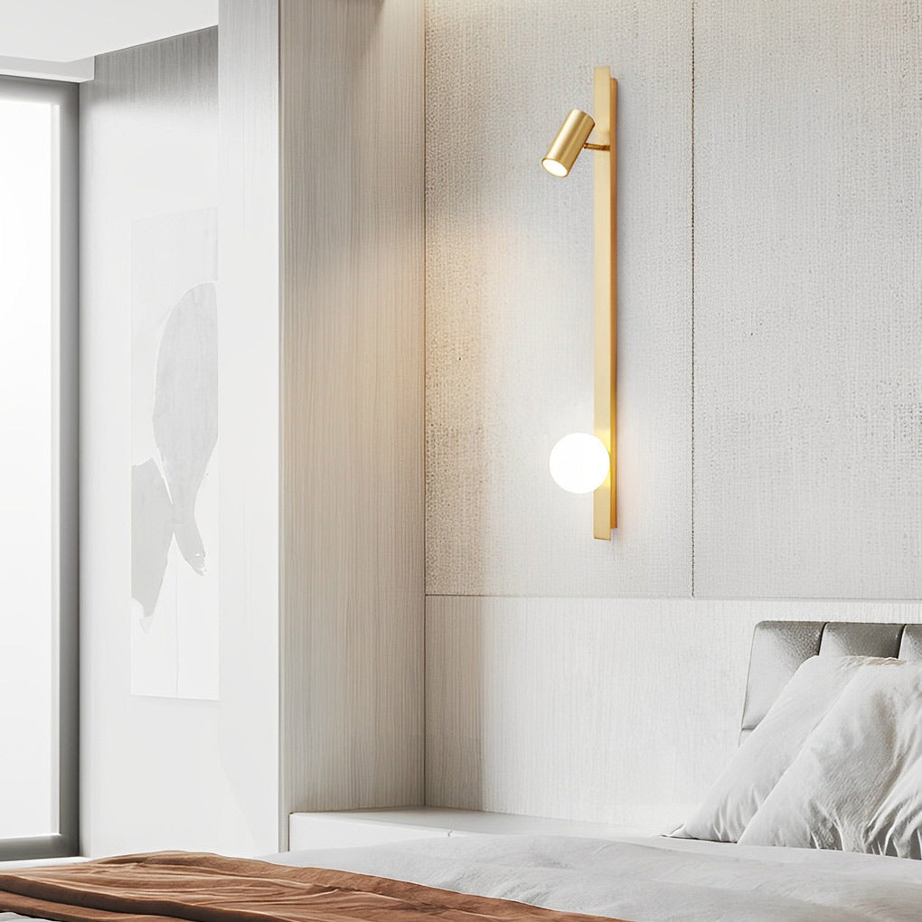 Long Strip Wall Lamp With Adjustable Spotlight Ha083346