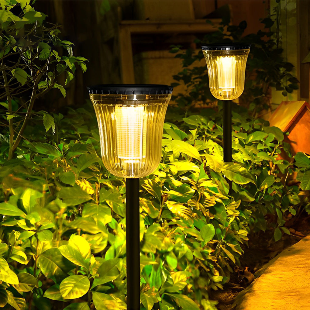 Solar-Powered Motion Sensor Lawn Lights, Set of Two – Modern Landscape Lighting