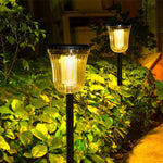 Solar-Powered Motion Sensor Lawn Lights, Set of Two – Modern Landscape Lighting