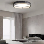 16 5 20 5 In Round Black Stripe Glass Led Flush Mount Light