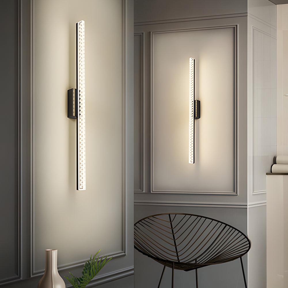 Modern Led Vanity Light Geometric Acrylic Shade 3 Step Dimming