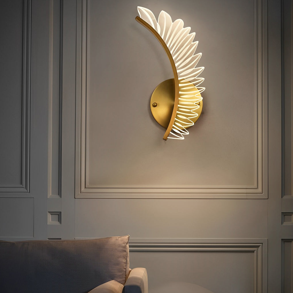 Leaves Feathers Led Wall Lamp Ha084517