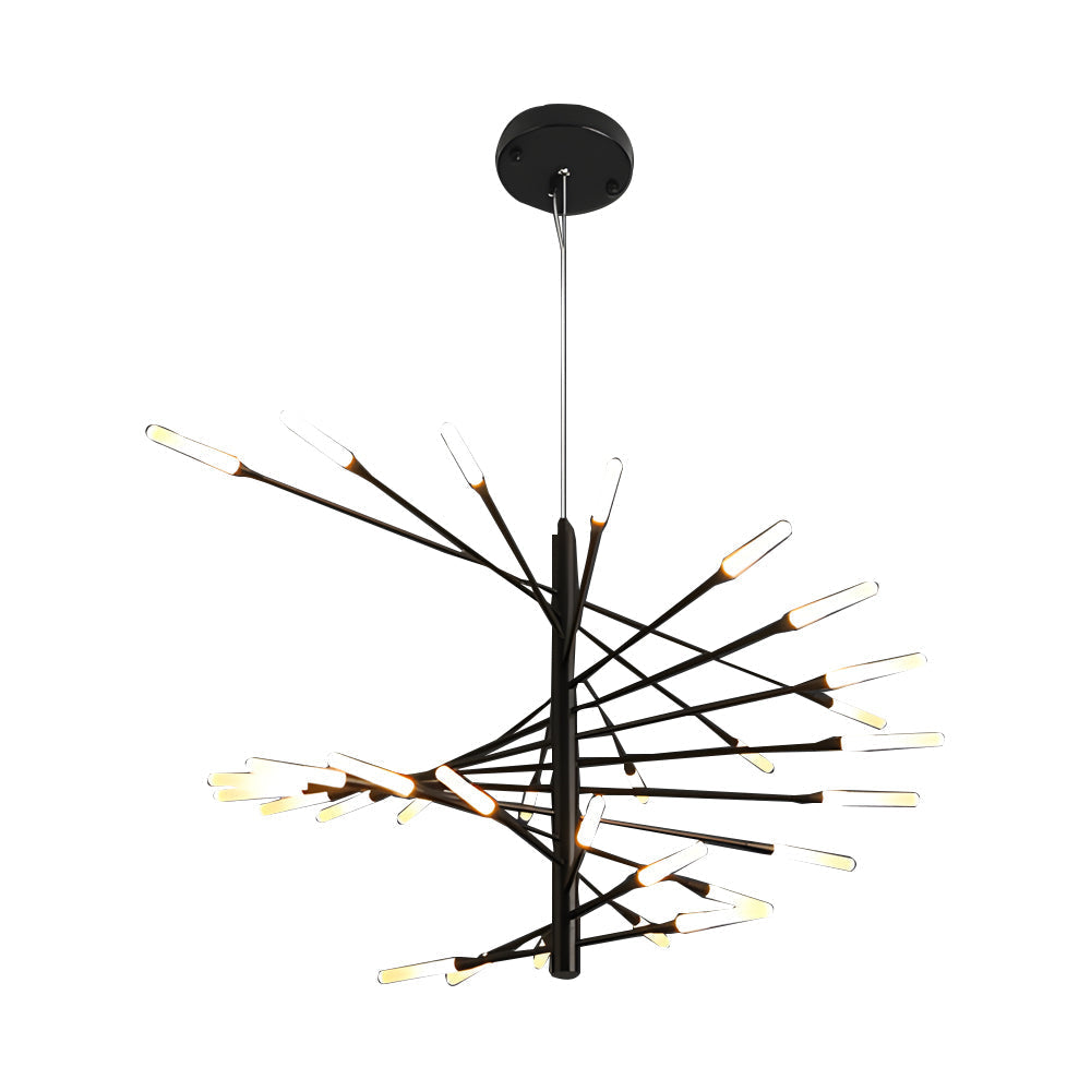 Aurelia Spiral LED Chandelier in Gold or Black