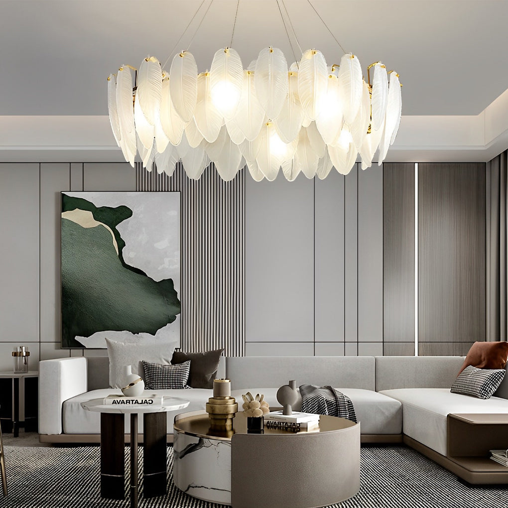 Glass Feathers Dining Room Light Ha098702