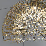 Metal Crystal Semicircular Sphere Stars Sparkle Post Modern Chandelier